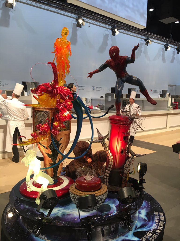 Caterertweets's tweet photo. The @PastryTeamUK's final buffet including sugar and @Valrhona chocolate showpieces at @CMP_Lyon @Sirha_Lyon https://t.co/q3XgxijTPp