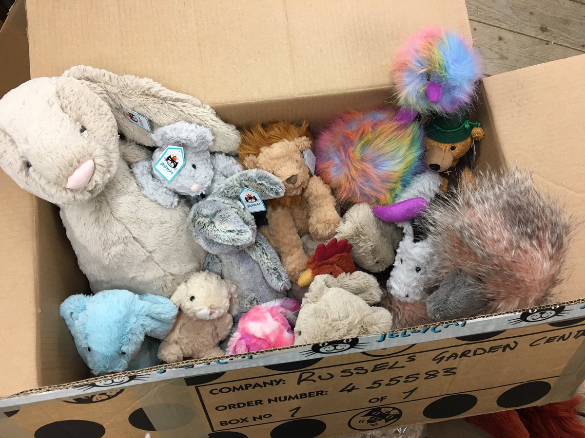 LoveRussells's tweet photo. Another box of furry animals to join our jellycat family https://t.co/2mVLf4rci3