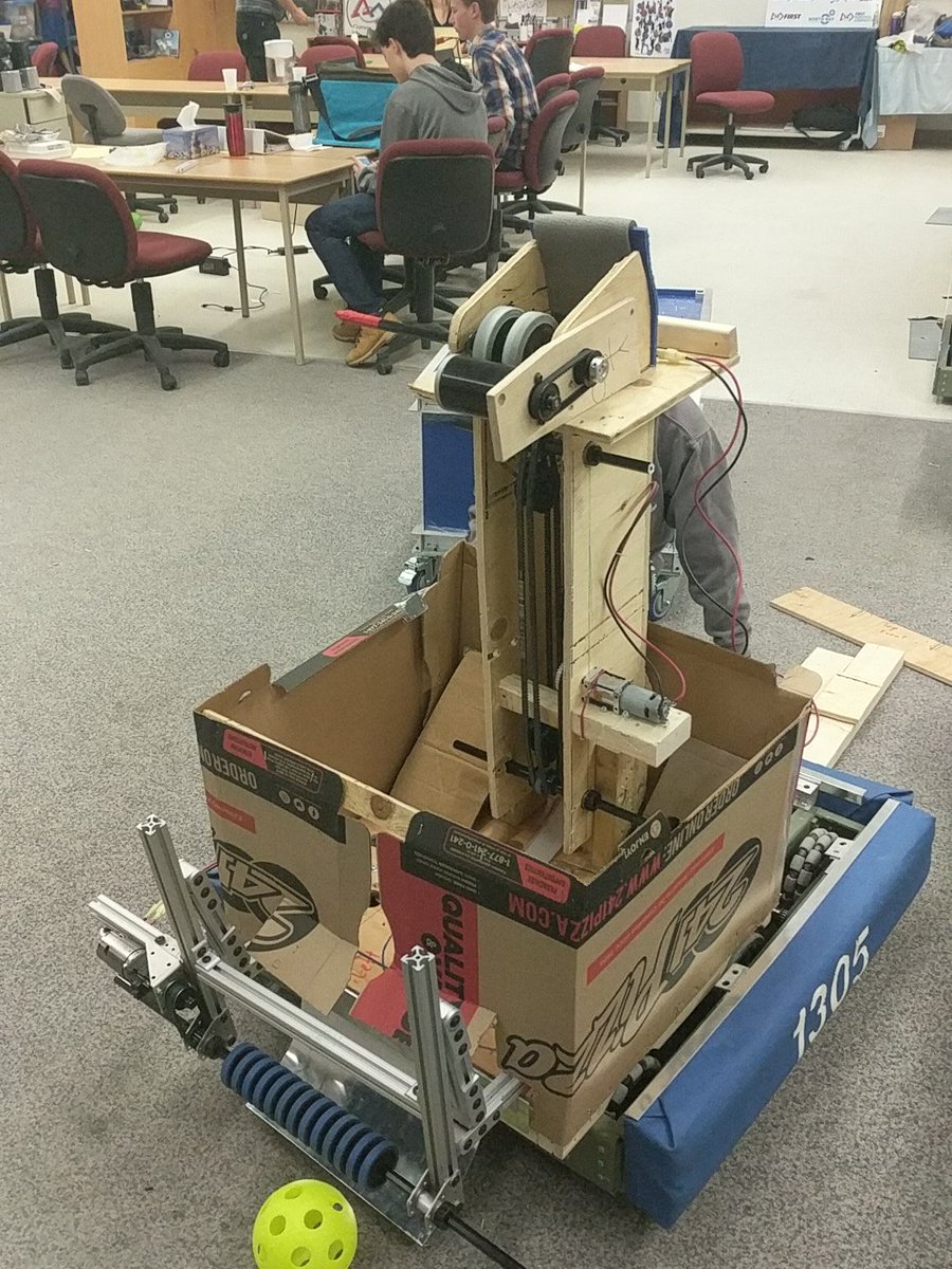 FIRSTTeam1305's tweet photo. Where we're starting for today, frankenbot is almost done and ready to go! #FRC #omgrobots #firststeamworks https://t.co/VppzCA3lGD