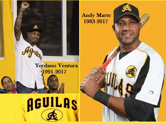 JohisyUR's tweet photo. Un día totalmente negro para el baseball! 
RIP Andy Marte &amp; Yordano Ventura, #SadDay @aguilascibaenas https://t.co/MlwnNVbemV