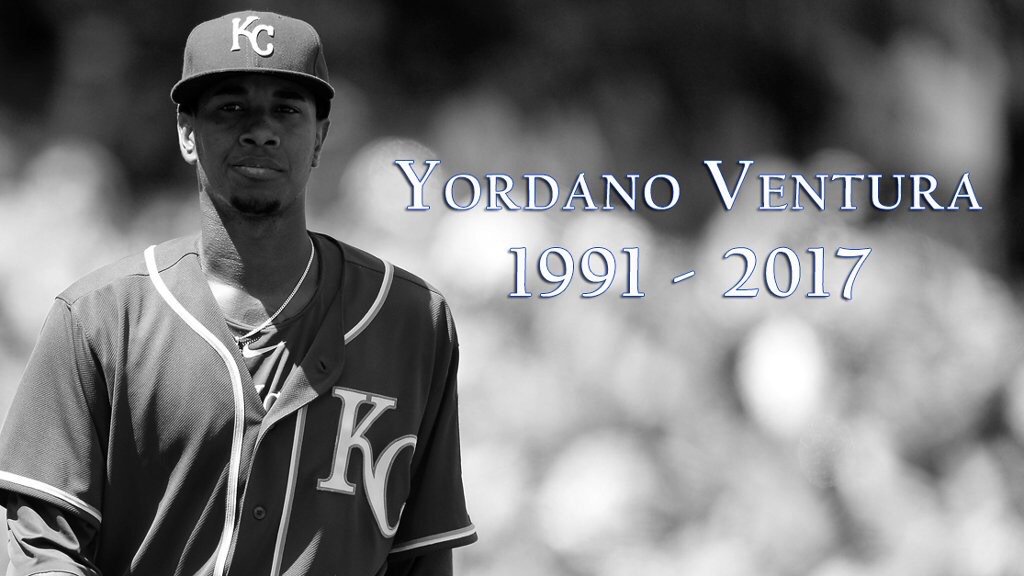 JMotte30's tweet photo. Sending prayers to the families, friends and teammates of these two young men taken way to soon. #YordanoVentura #AndyMarté #MLBFamily https://t.co/vN1gSOCEMc