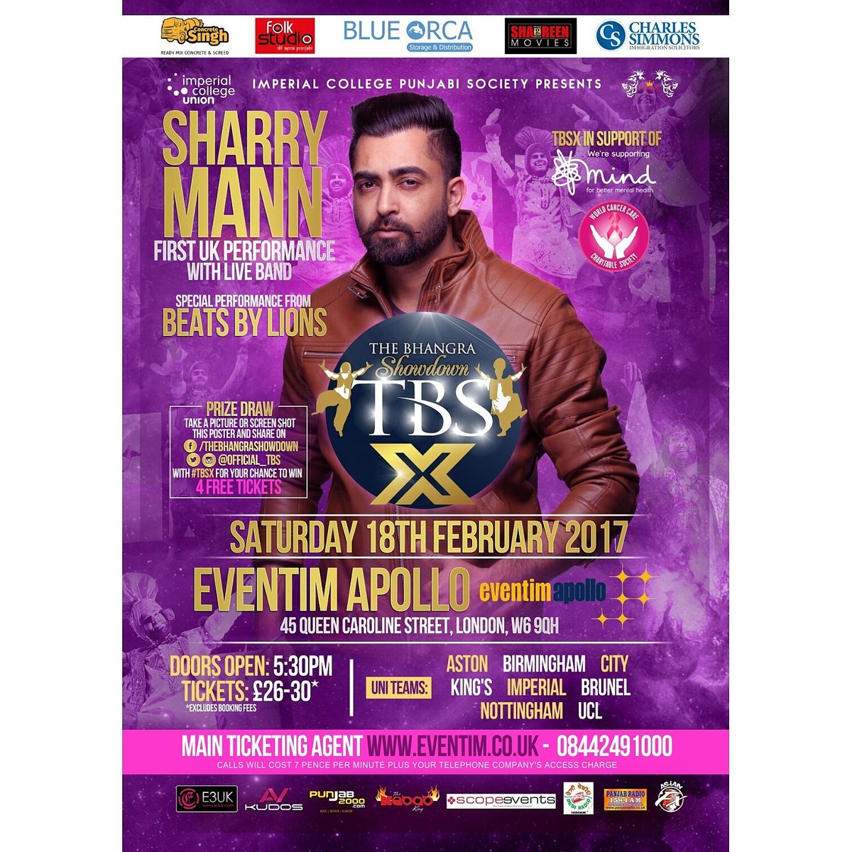 PRIZE DRAW
For your chance to win 4 tickets, screenshot this poster and share on your Facebook, Twitter or Instagram account with #TBSX