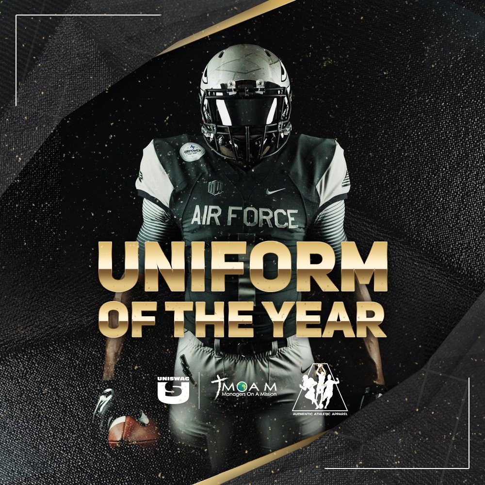 UNISWAG's tweet photo. The UNISWAG Uniform of the Year Award presented by @MngrsOnAMission goes to @AFFootball #uniswag https://t.co/nnRE8XvySY
