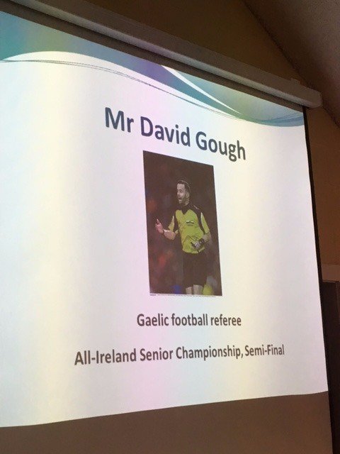 DrOliviaHurley's tweet image. Such a treat to hear GAA referee David Gough speak this afternoon @Irish_Umpires #giverespect #getrespect