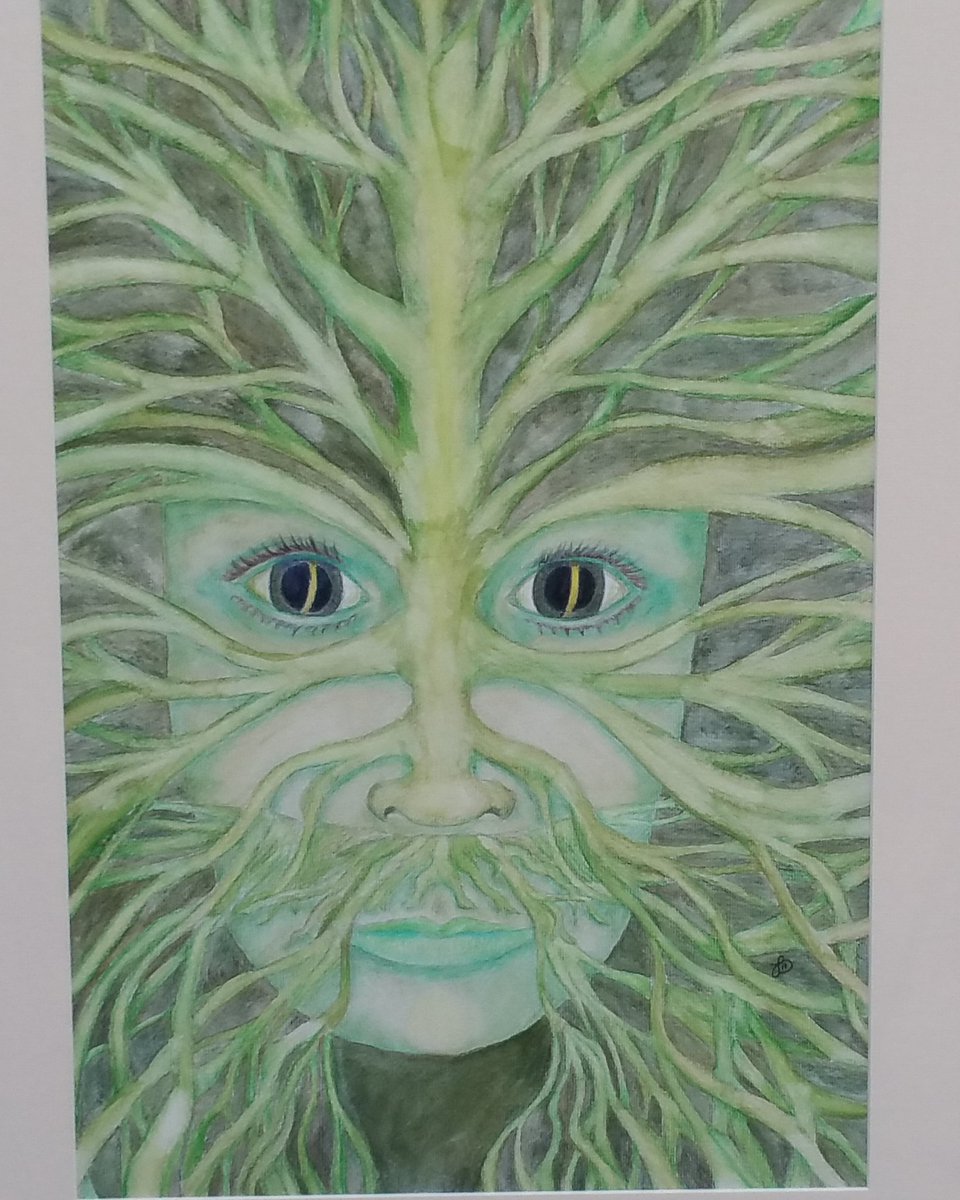 neonblaze72's tweet photo. Commission delivered so can be shared 😊 #thegreenman #kingstag #thehornedgod #pagan #mythicalart #inktense #mythandlegend #fantasyart #art https://t.co/NpHqHaM2Dz