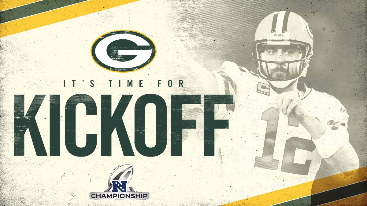 packers's tweet photo. GAME TIME 🏈‼️

#GBvsATL for a trip to #SB51

#GoPackGo https://t.co/9VoOAZ4ME5
