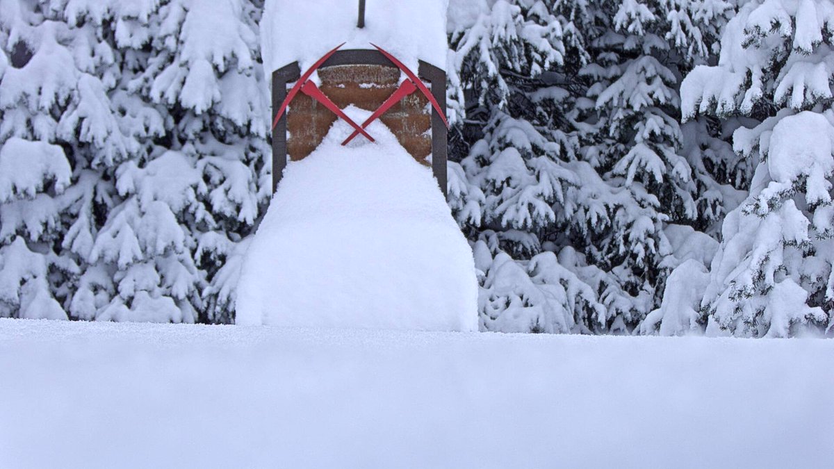 Happy Powder Day! We received 18" in the last 24 hours and the powder stake is buried! More snow expected in the forecast. #skitelluride