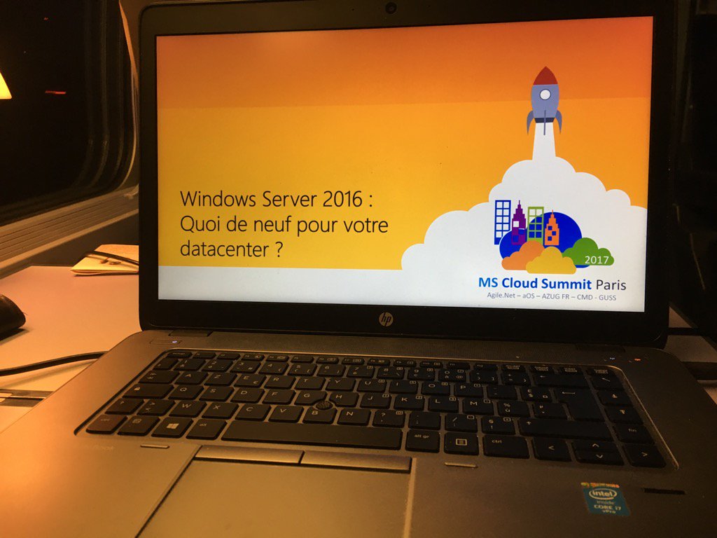 RomSerre's tweet photo. On the way to @MSCloudSummit to present some #W2016 stuff with @jfberenguer_pro and @LopesMick #s2d #hyperv #nano https://t.co/vlynHBu7wh