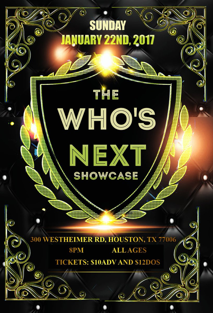 superiorbooking's tweet photo. Tonight. We Rage. #whosnextHouston @OfficialDGOE @adroFr3shhh @mackx_fresco https://t.co/CColgrWXBd