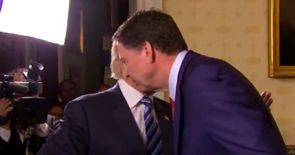 Fake News: Liberal media claims Trump gave Comey bro-hug