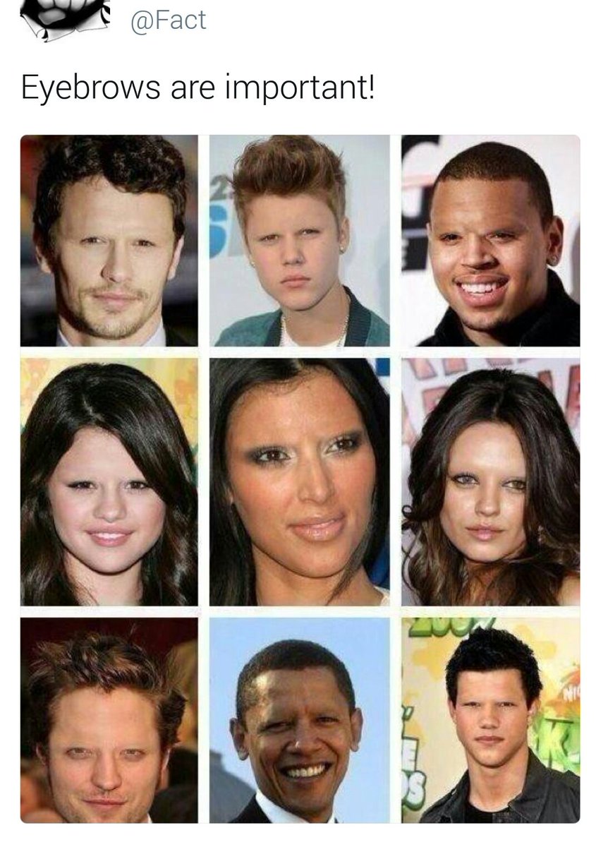 Deb_Plo's tweet photo. I drew on some eyebrows for them. #Celebrities via @Fact #ArtOfTheDay https://t.co/wq7QFLaYvH