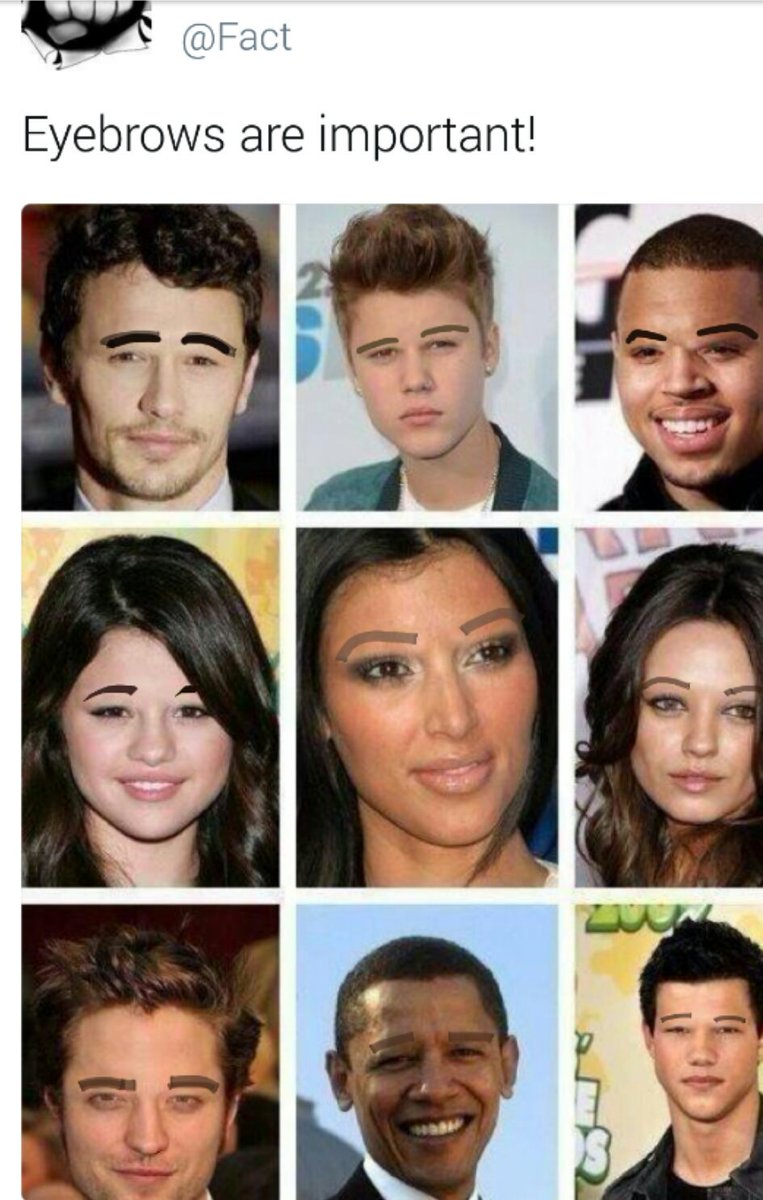 Deb_Plo's tweet photo. I drew on some eyebrows for them. #Celebrities via @Fact #ArtOfTheDay https://t.co/wq7QFLaYvH