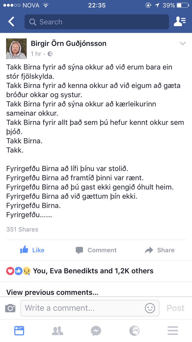 Vá, falleg skrif!❤️
 #FyrirBirnu