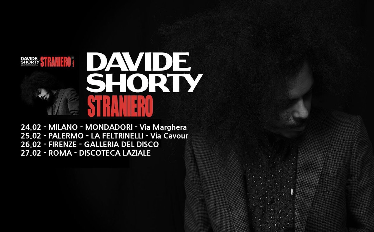 davideshorty's tweet photo. Ecco a voi le date degli instore di #Straniero
24/02 Milano
25/02 Palermo
26/02 Firenze
27/02 Roma https://t.co/timF4RQp1P
