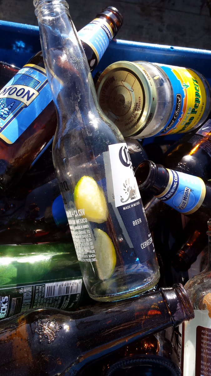 NO, you don't have to get the lime out. YES, you can recycle those glass "fruit" bottles. PSA for the day. #doitcurbside #warmglassdays