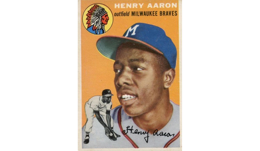 Happy belated to Hank Aaron! Wonder how much his 1954 rookie costs? A lot.  