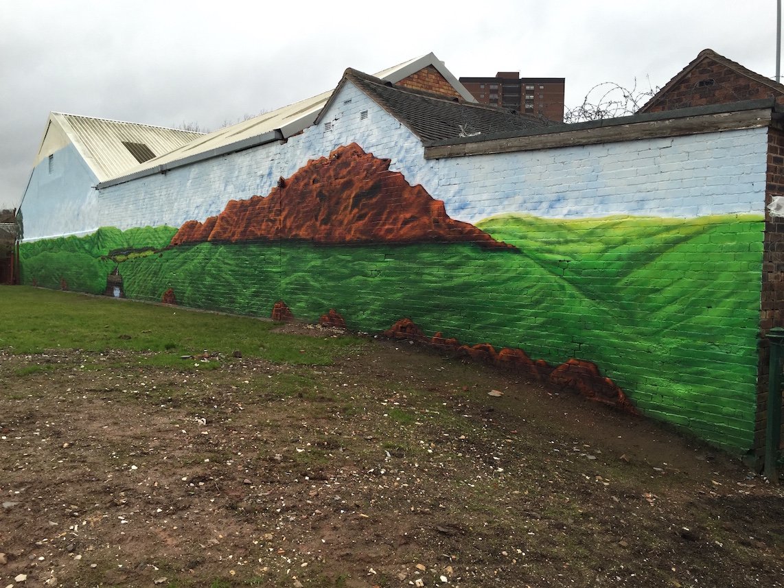 Mural in Joiners Square Play Park nearing completion