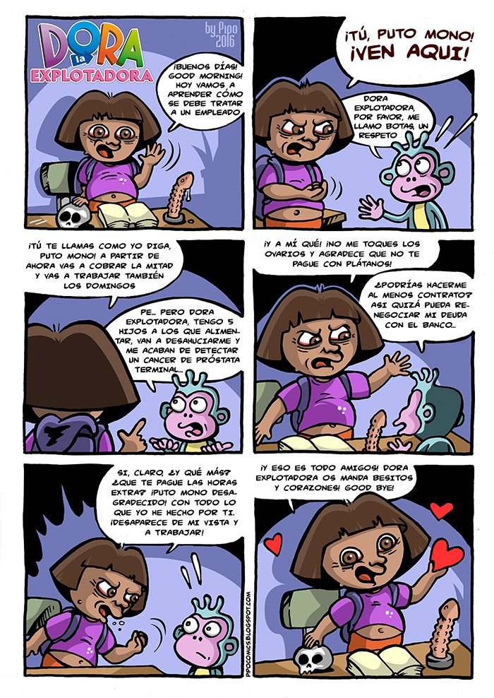 Pipocomics's tweet photo. #Dora no es tan dulce como aparenta... o si no que se lo pregunten al pobre "#Botas". https://t.co/xEFEBG3Rjk