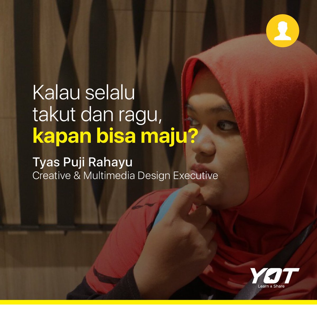 Katakan tidak pada ragu dan takut. Karena saat kita menyingkirkan takut dan ragu, maka kita sudah melangkah maju &amp; berani menghadapi resiko.