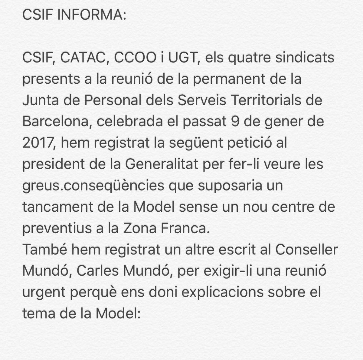csifpresons's tweet image. CSIF INFORMA: parte 1/2