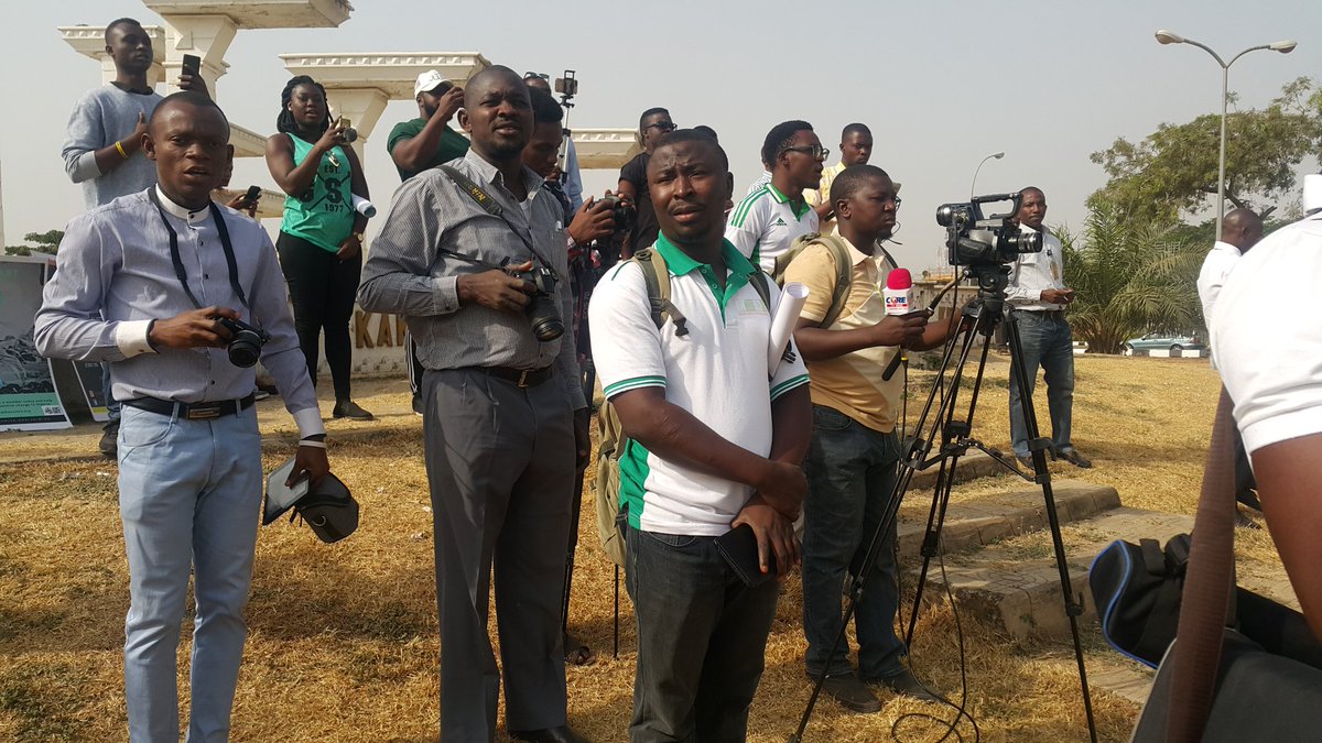MKabrik's tweet photo. We are at Unity Fountain right now getting ready for our protest 
#IStandWithNigeria 
#OneVoiceNigeria https://t.co/2rd5Hn7kOQ