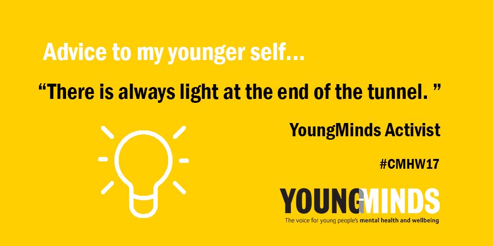 YoungMindsUK's tweet photo. This Children's Mental Health Week we'll be sharing advice our Activists and Ambassadors would give to their younger selves #CMHW17 https://t.co/7MqANyn1lr