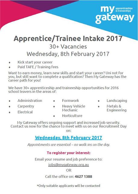 i4Tradies's tweet photo. Are you an aspiring #tradie? Kick start your career with My Gateway! Only 2 more days left! #Sydney https://t.co/7rNiQAhTTo
