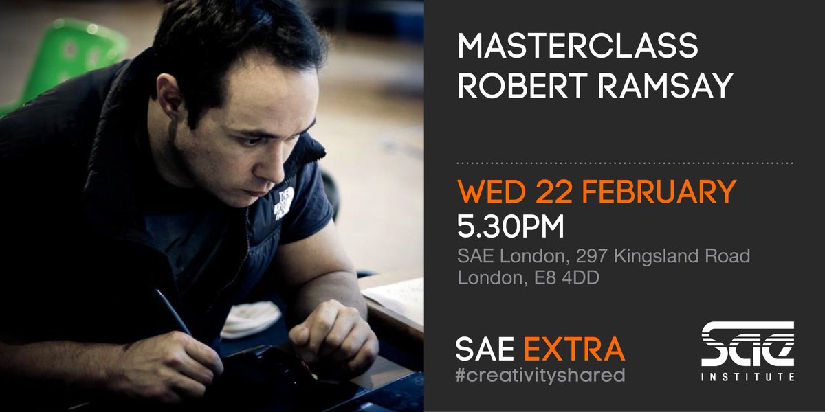 SAEinstituteUK's tweet photo. Book now for our free guest workshop with leading Games Artist @RoRamsay https://t.co/wt92nnLGCX #creativityshared #gamer https://t.co/tfP1iVuSTE