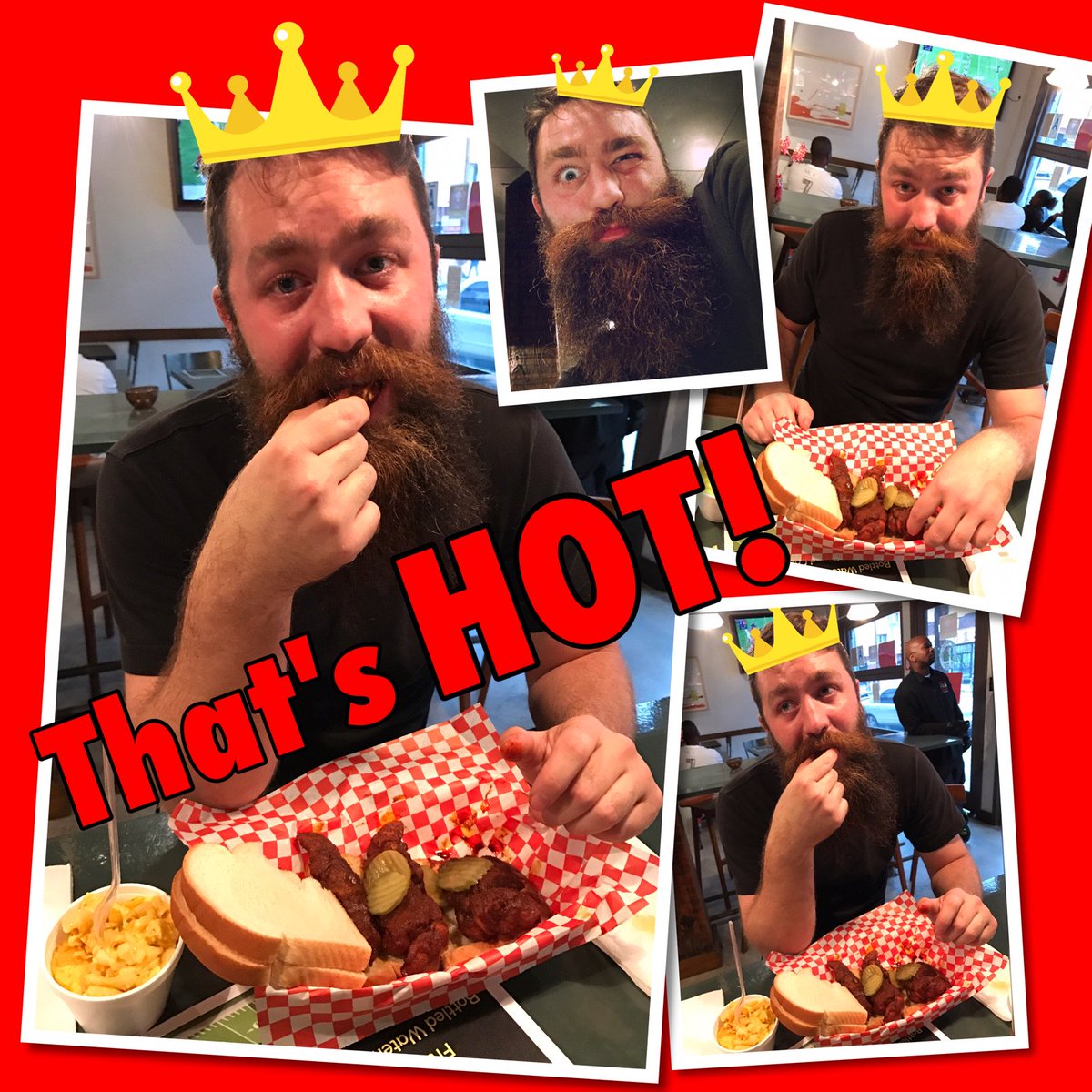 We crowned Sir Lance Lash the King of Hotville Chicken's Nashville Hot this weekend. Tears of SatisFried Pain!