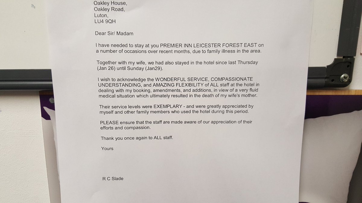 LFEpremierinn's tweet photo. Two amazing HO compliments for #teamlfe @forestpark_park #whitbreadfamily https://t.co/qjhSiRnNox