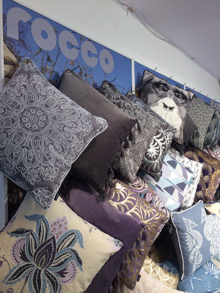 Looking forward to another very busy day <a href="/SpringAutFair/">Spring & Autumn Fair</a>. Come see the latest collection in Hall 1 J20. #NEC #cushions #Rocco #Exhibition