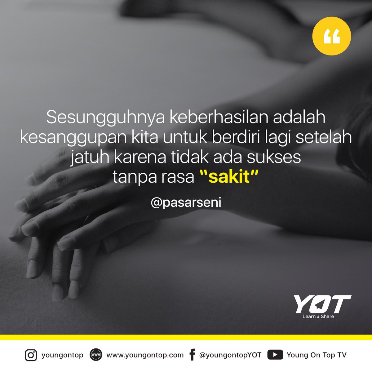 Tidak ada mimpi yg sia-sia, jika ada aksi nyata. Dan tidak ada aksi nyata yg mulus" saja. Semua ada prosesnya, jatuh–bangun–jatuh–bangun.