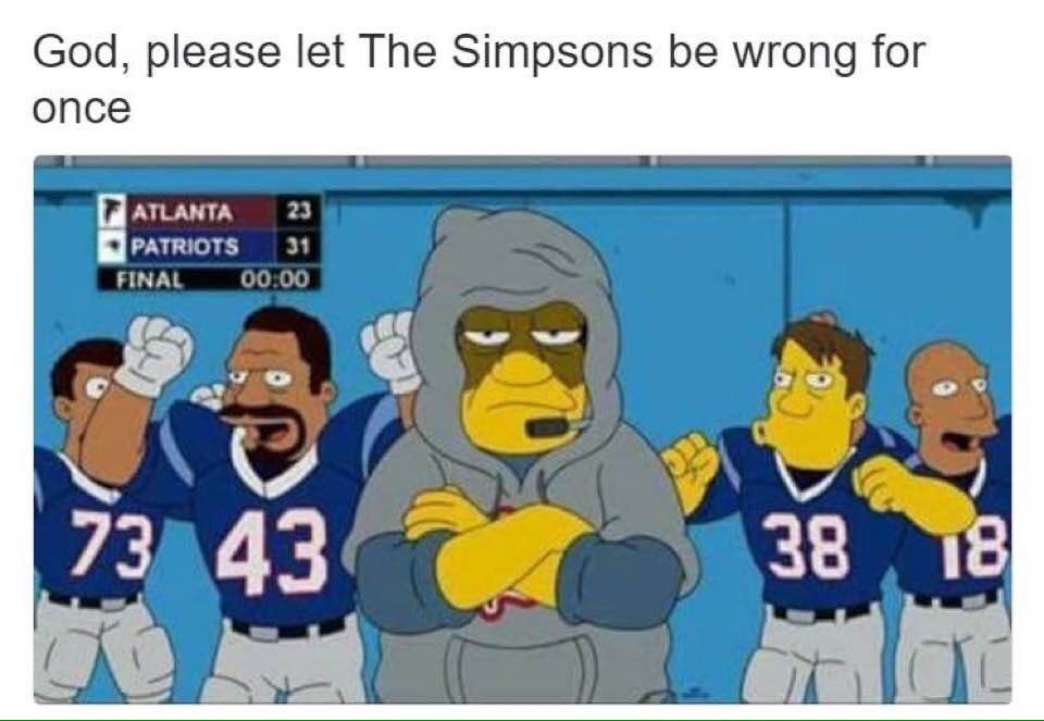 Shayan_Shahidi_'s tweet photo. #NotMySuperBowlChamps  Come on let's not all act surprised of who won. Simpsons are way ahead of us https://t.co/C6BHcIerHi