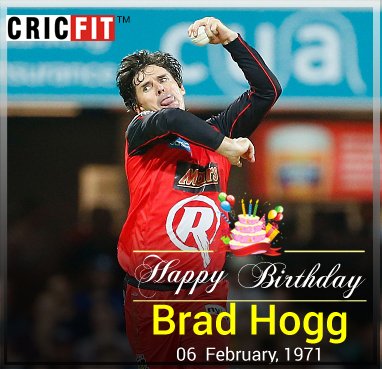 Cricfit Wishes Brad Hogg a Very Happy Birthday! 
