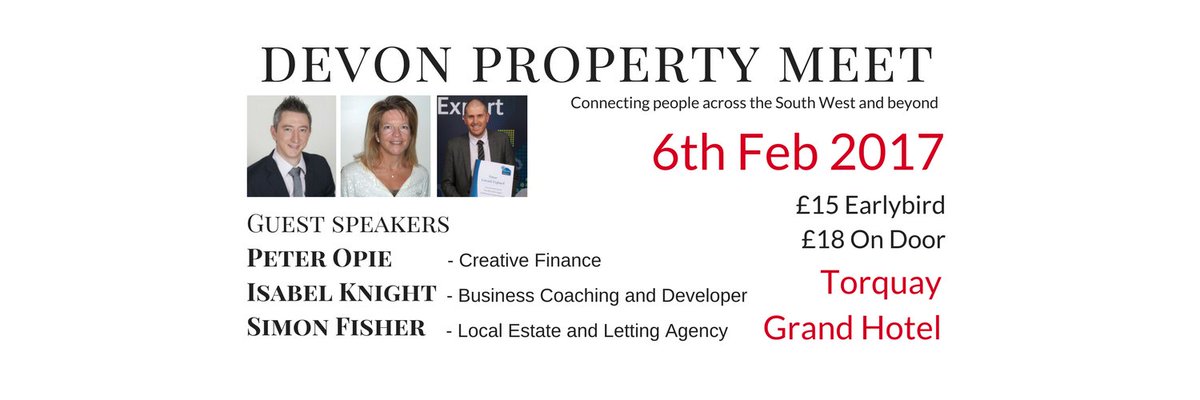 PropMeetDevon's tweet photo. TONIGHT! #DevonPropertyMeet Eventbrite: https://t.co/q2FdveaUJJ
For everyone in, or interested in #property #devon #torbay #construction https://t.co/NnFY0Fpq9n