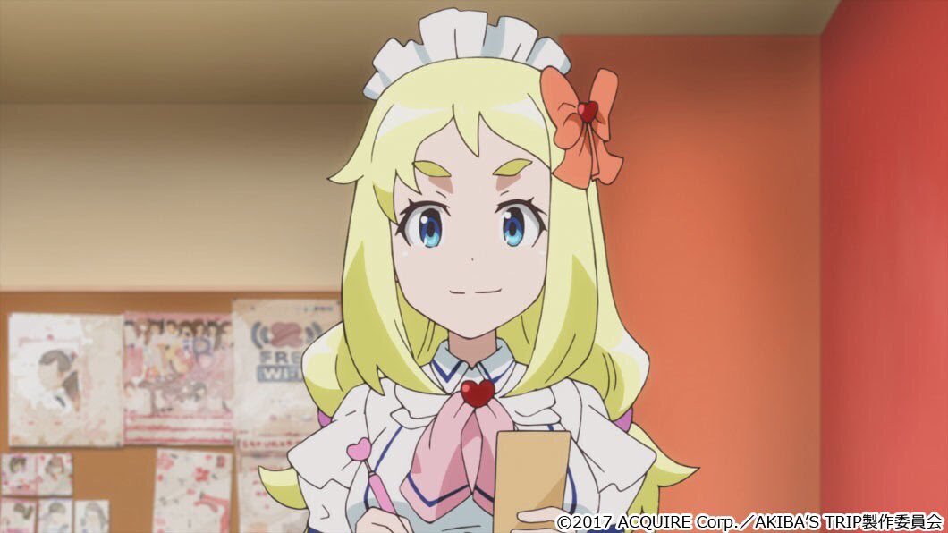 アキバズトリップ アニメ公式 Twitterissa アキバニ 本編でテラカワユスなメイドちゃんがお迎えしてくれるめいどりーみんさんと実店舗でもコラボ開催中ですよ コラボメニューを注文すると素敵なプレゼントももらえちゃいますよ 裏面もチェックしてくださいね 夢の