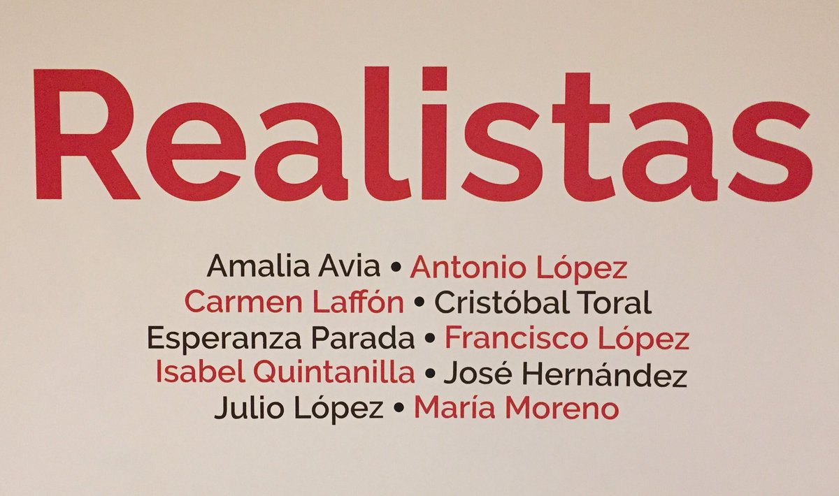 jesusbarrosG's tweet photo. LosLópez&Cía...fundamentales para entender el arte de las últimas décadas en #España. "Realistas", en @PatioHerreriano. #embobao https://t.co/hl47GgeDpo