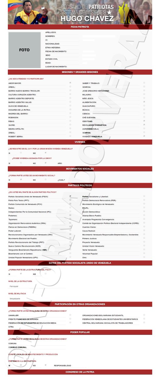 InformadorVeraz's tweet photo. Por si aun no lo saben, por si no lo han visto, asi quedan registrados en el sistema los que se sacan el Carnet de la Patria. Todos fichados https://t.co/4kmoaxUVAo