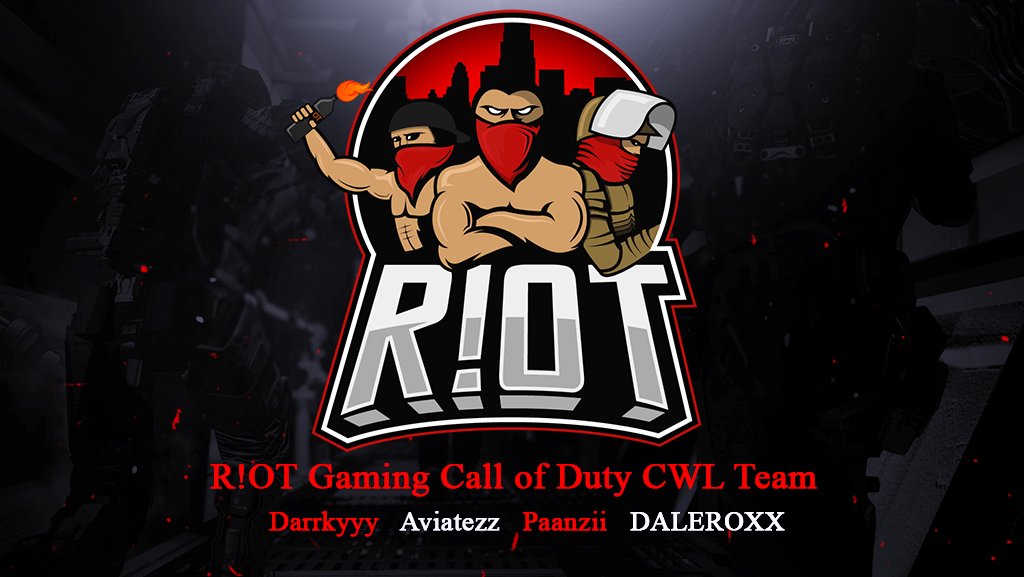 RIOTGamingGG's tweet photo. [#Announcement] Please welcome the official CWL Call of Duty Event team for R!OT Gaming in 2017 #RIOTCOD https://t.co/w6hBTEducv