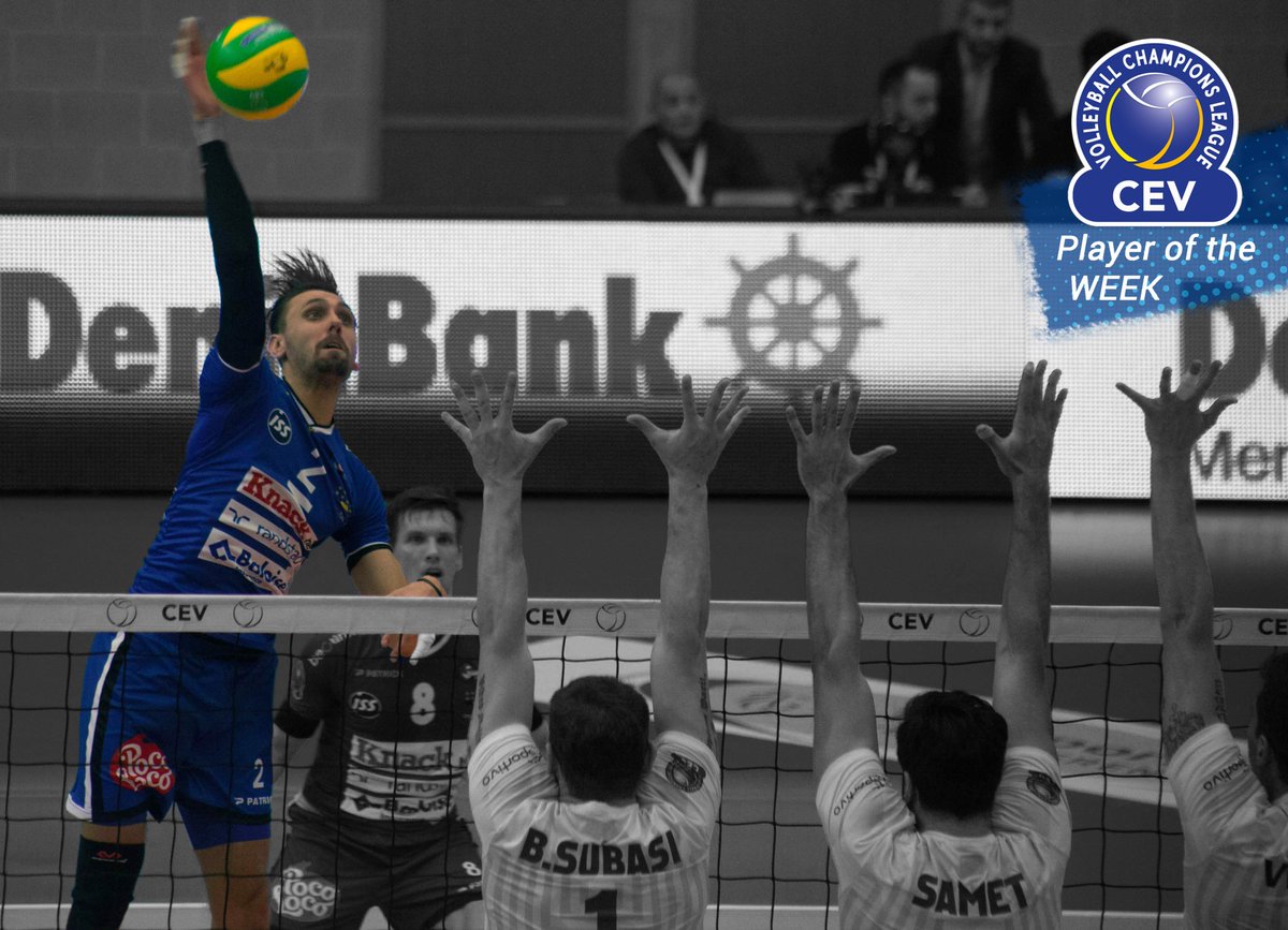 Congratulations <a href="/HTuerlinckx/">Hendrik Tuerlinckx</a>! The #CLVolleyM fans voted <a href="/KnackRoeselare/">Knack Volley Roeselare</a>'s opposite to become our next Player of the Week! #Volleyball