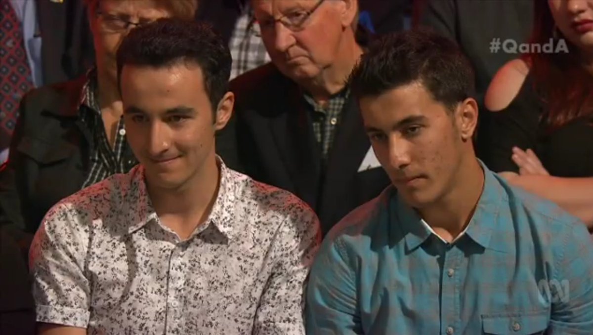 How proud has Omar &amp; his brother just made you. We're so lucky to have these young Syrian Australians, help make our country great! #qanda