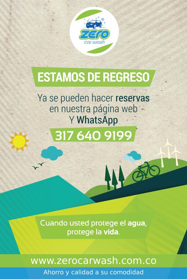 zerocarwash's tweet photo. Desde hoy listos para brindar el mejor servicio. #zeroagua #zerodesplazamientos https://t.co/xL0YhDseE8