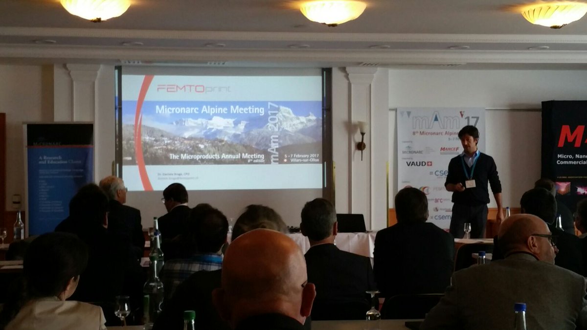 <a href="/FEMTOprint/">FEMTOprint</a> is presenting now <a href="/Micronarc/">Micronarc</a> Alpine Meeting 👍🏻🙂! #microproducts #innovation #watch #3Dprinting #glass