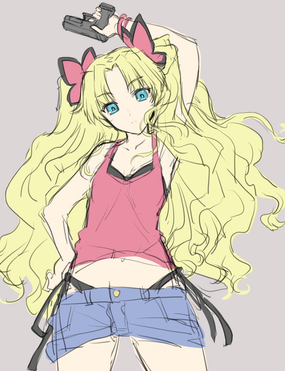 十何年か振りに描いた遠坂さんはEXTRA凛だったので実質初描きだった 