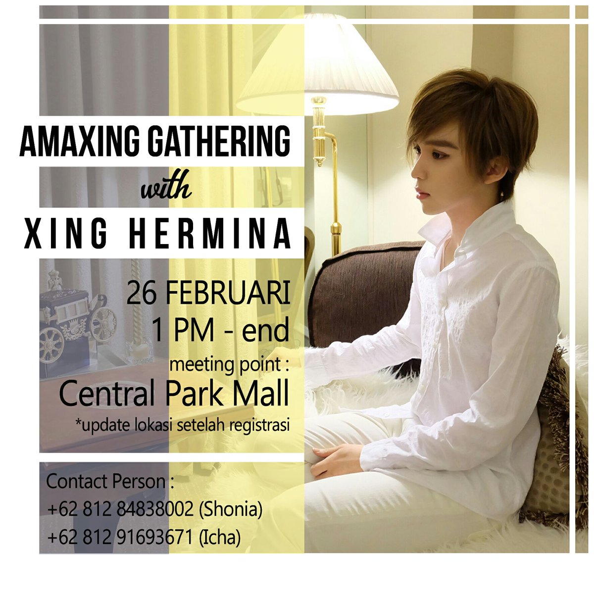 FAME_Bandung's tweet photo. Semangat malam #famous &amp; #amaXing 😄 admin msh buka pendaftaran loh untuk kalian yg mau pergi bareng dr Bdg ke gath amaXing tgl 26 Feb 2017 https://t.co/xFae9remQ0