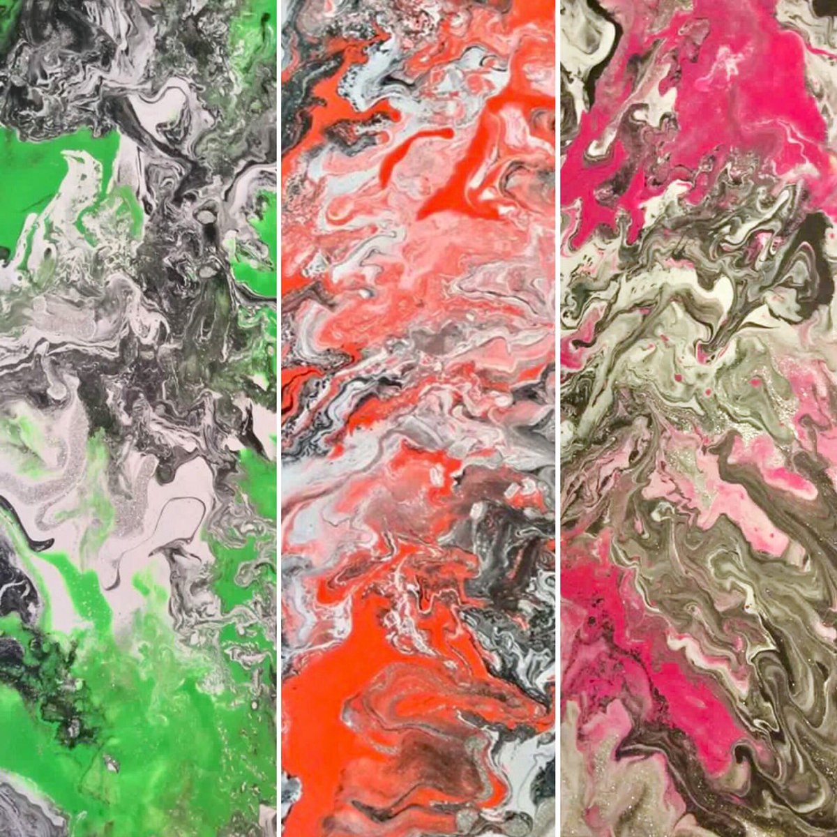 My art is represented in the U.S.A. L.A.Dreams Part 1, 2 &amp; 3 are currently at Atkinson Gallery, Chicago, U.S.A. Acrylic &amp; glitter on canvas.