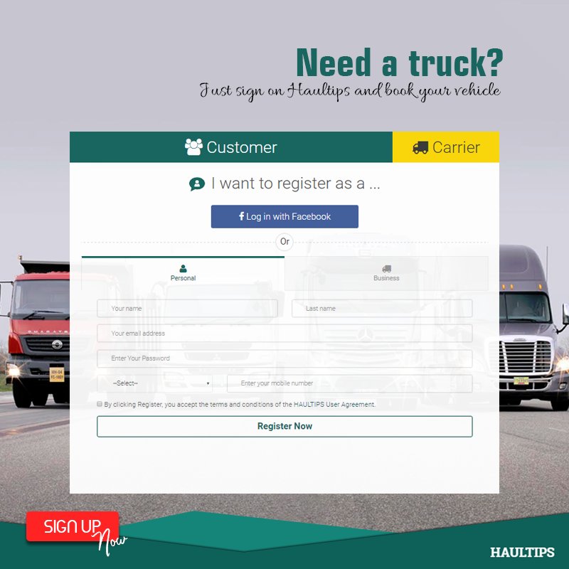 haultips's tweet photo. Need a truck? Just visit our https://t.co/PKh12L5JHf and book your truck with ease.
#Haultips #ShiftingLoads #LogisticService https://t.co/FIDWgF0afn