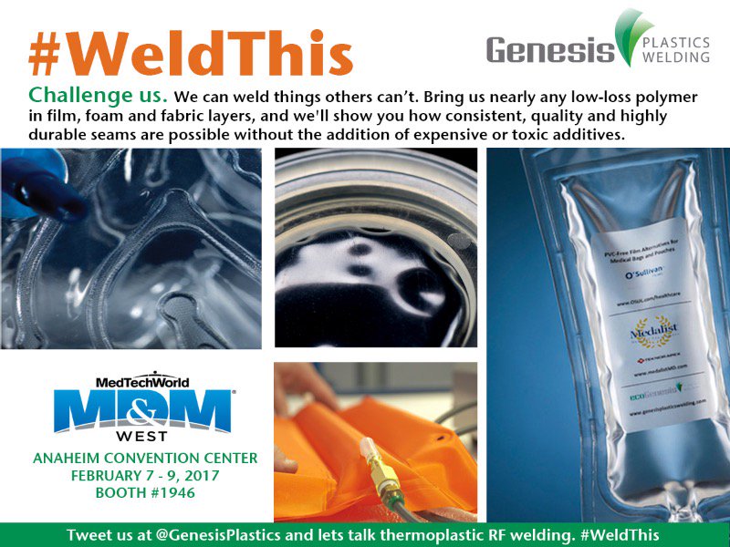 Vonco_Products's tweet photo. Challenge us to #WeldThis during #MDMWest. Bring us your plastics welding challenge or share it here and tag #WeldThis. https://t.co/aBa6ePIYvS