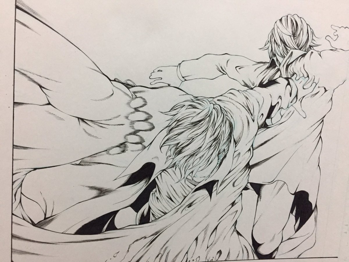 髪の毛もGペンでいけた_(:3 」∠)_ 