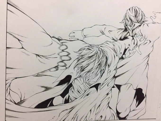 髪の毛もGペンでいけた_(:3 」∠)_ 